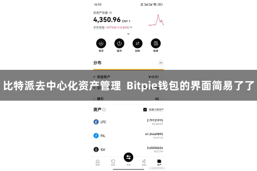 比特派去中心化资产管理  Bitpie钱包的界面简易了了