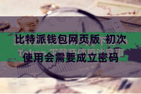 比特派钱包网页版  初次使用会需要成立密码